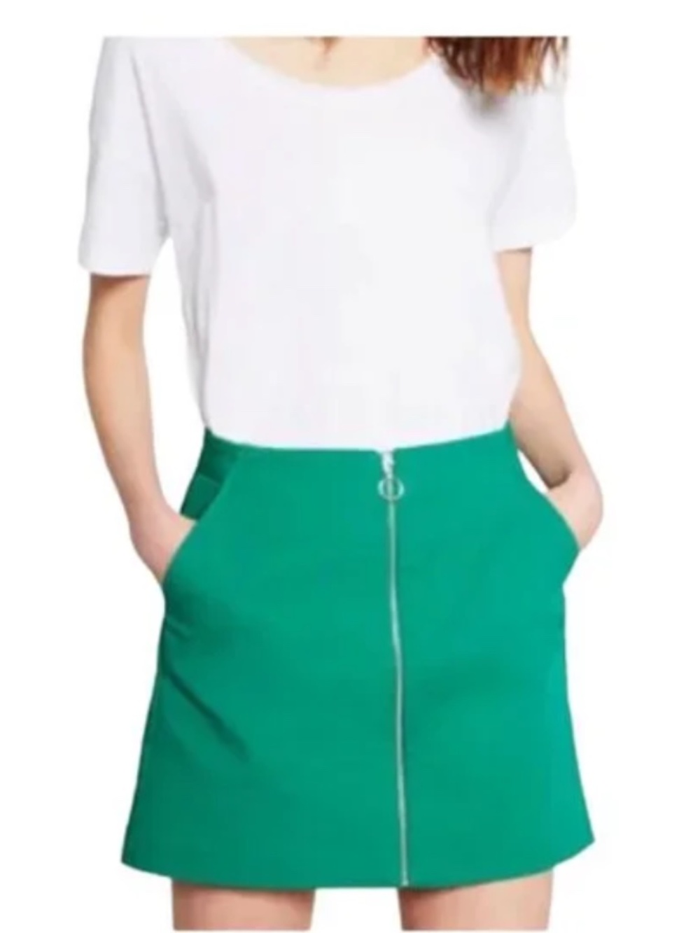 Zara Trafaluc Mini Skirt - Kelly Green Size M